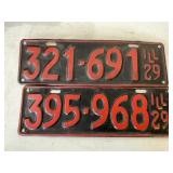 Vintage license plates