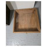 Wood Display Case with glass Lid