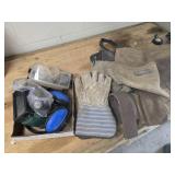 Tool Belts Gloves  and Safety Glasses