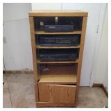 Stereo Components in Cabinet