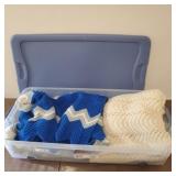 Crocheted Afgans in Underbed Storage Box