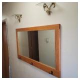 Mirror Coat Rack 41 in x 24 in and Shelves
