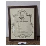 Framed The "Cannots" by Lincoln