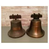 2 metal Liberty Bell coin banks