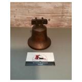 Vintage bronze Liberty Bell coin bank