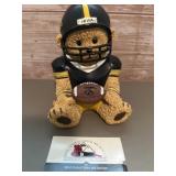 Vintage Iowa Hawkeye bear football money bank