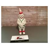 Vintage cast-iron clown coin bank
