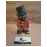 Vintage cast iron coin bank Americana