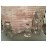 Vintage glassware and some converted to a bank