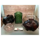 Glass coin banks