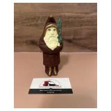 Vintage 6' Cast Iron Santa Coin Bank Christmas
