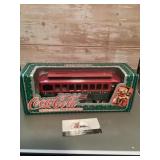 Vintage Coca-Cola, diecast metal bank with Santa