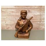 Indian Scout metal bust coin bank