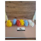 Plastic coin bank with advertising