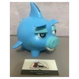 Blue  'pig shark' piggy bank released by Old