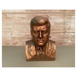 Banthrico metal John F. Kennedy bust coin bank