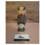 Vintage bank of republic pig bank cast iron