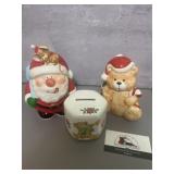 Assorted small Christmas banks