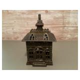 Cast iron building coin bank