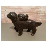 Cast iron St. Bernard coin bank