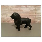 Cast iron lion coin bank