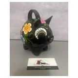 Vintage style hand-painted piggy bank