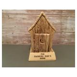 Ceramic Paula outhouse coin bank