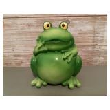 Ceramic frog coin bank