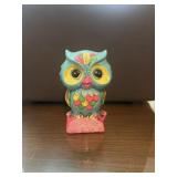 Bright Vintage Ceramic Owl Bank