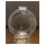 Vintage Anchor Hocking clear glass coin bank