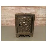 Metal key lock coin safe