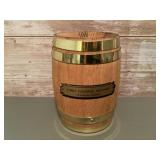 Wood keg coin bank