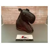 Vintage leather Hippo coin bank
