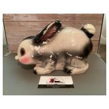 Vintage ceramic bunny coin bank