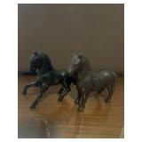 2- cast iron horse coin banks