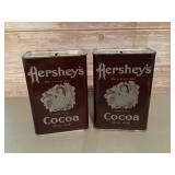 2 tin Hersheyï¿½s cocoa coin banks