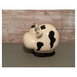 Ceramic cow coin bank