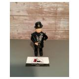 Vintage style cast-iron coin, bank policeman w