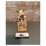 Vintage 'Thrifty the wise pig' cast iron piggy