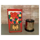 Tin gumball machine & vacation fund coin banks