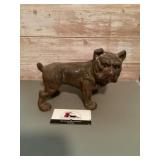 Vintage Cast Iron Bulldog coin bank (known to be