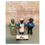 Vintage Cast Iron Black Americana Mammy & Pappy
