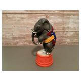 Cast iron Circus elephant coin bank