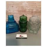 Vintage glass coin banks