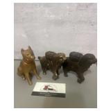 Vintage  cast iron  dog coin banks