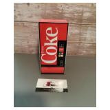 Vintage Coca-Cola vending machine tin coin bank