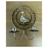 Brass Goose Sconce