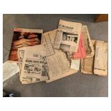 Vintage Stuart newspapers and ephemera