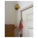Safety flags and garden hoe