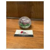 Flower Glass Paperweight